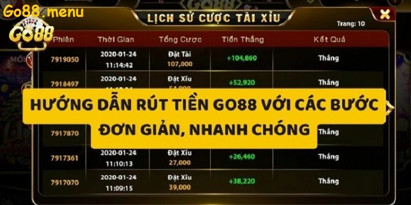 Cách khắc phục một số vấn đề liên quan đến rút tiền Go88